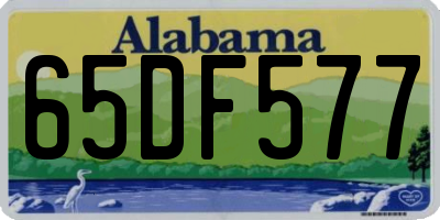 AL license plate 65DF577