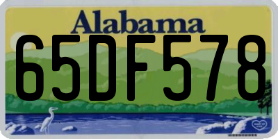AL license plate 65DF578