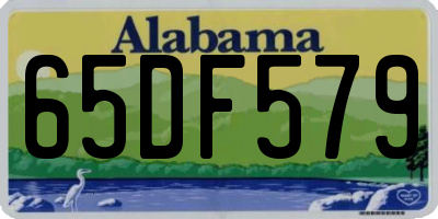 AL license plate 65DF579
