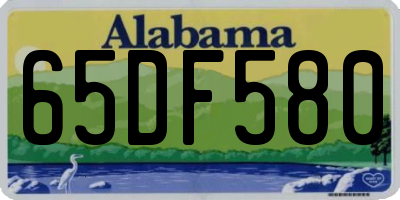 AL license plate 65DF580