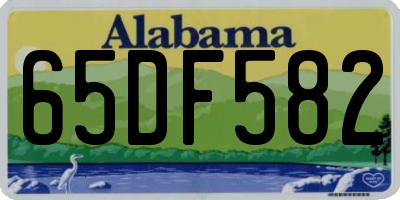 AL license plate 65DF582