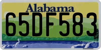 AL license plate 65DF583