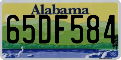 AL license plate 65DF584