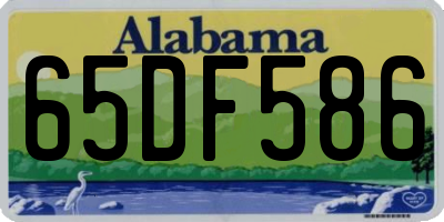 AL license plate 65DF586