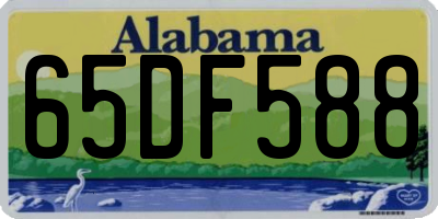 AL license plate 65DF588