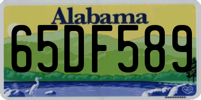 AL license plate 65DF589