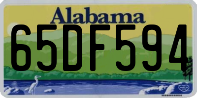 AL license plate 65DF594