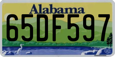 AL license plate 65DF597