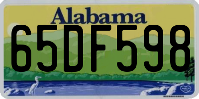 AL license plate 65DF598