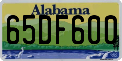 AL license plate 65DF600