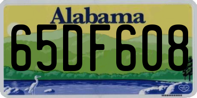 AL license plate 65DF608