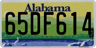 AL license plate 65DF614
