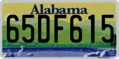 AL license plate 65DF615