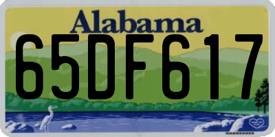 AL license plate 65DF617
