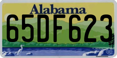 AL license plate 65DF623