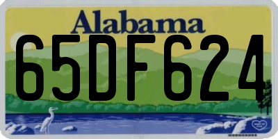 AL license plate 65DF624