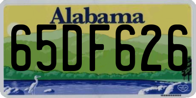 AL license plate 65DF626