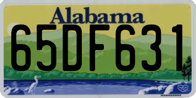 AL license plate 65DF631
