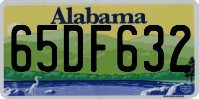 AL license plate 65DF632