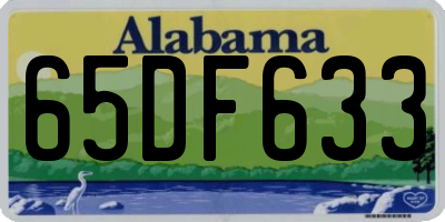AL license plate 65DF633