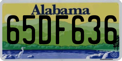 AL license plate 65DF636