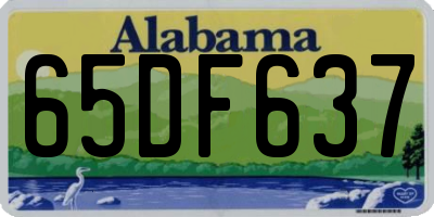 AL license plate 65DF637