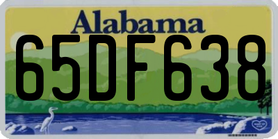 AL license plate 65DF638