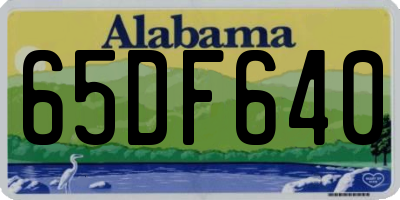 AL license plate 65DF640