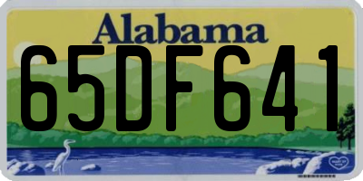 AL license plate 65DF641