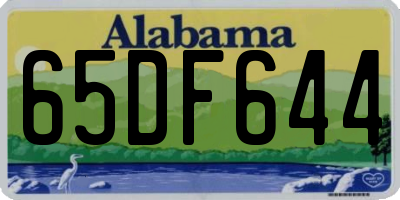 AL license plate 65DF644