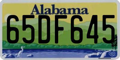 AL license plate 65DF645