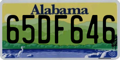 AL license plate 65DF646