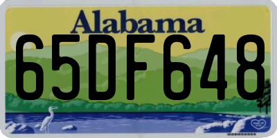 AL license plate 65DF648