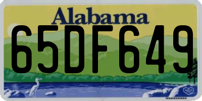 AL license plate 65DF649