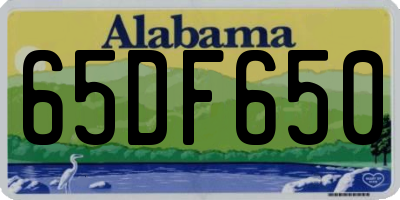 AL license plate 65DF650