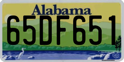 AL license plate 65DF651