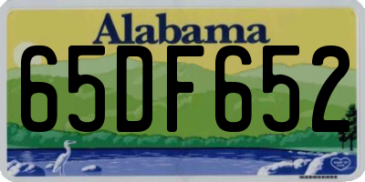 AL license plate 65DF652