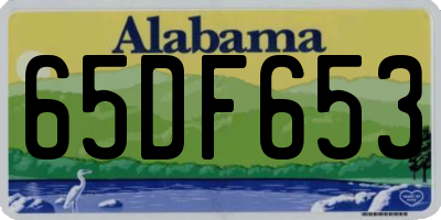 AL license plate 65DF653
