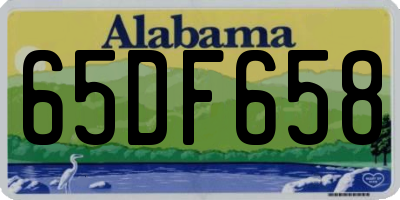 AL license plate 65DF658