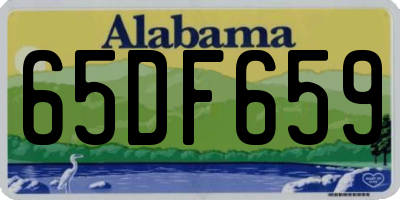 AL license plate 65DF659