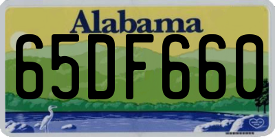 AL license plate 65DF660