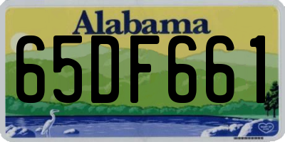 AL license plate 65DF661