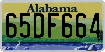 AL license plate 65DF664