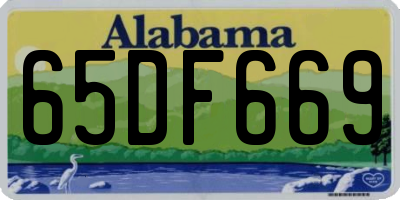 AL license plate 65DF669