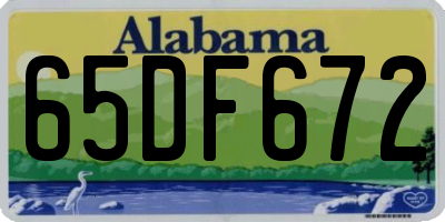 AL license plate 65DF672