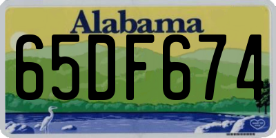 AL license plate 65DF674
