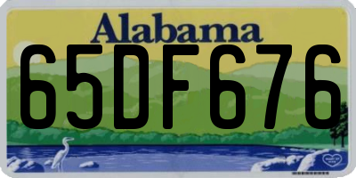 AL license plate 65DF676