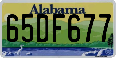 AL license plate 65DF677