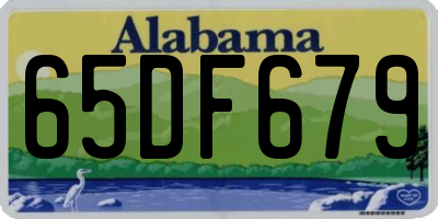 AL license plate 65DF679