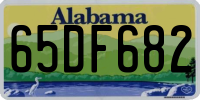 AL license plate 65DF682